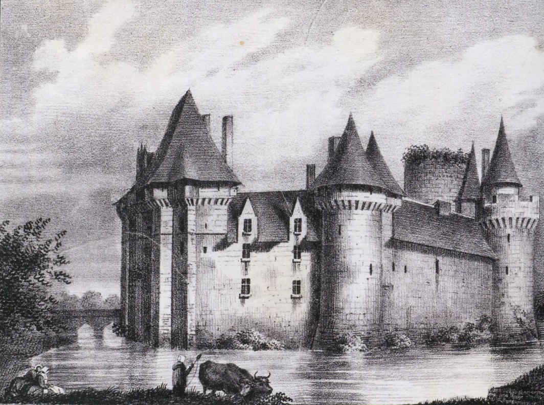 peinture du château de Cherveux ancienne